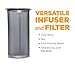 Mason Jar Infuser Filter Fits All Wide Mouth Jar - Cold Brew Coffee Tea Maker At Home - Free Spoon - 150 Micron Mesh - 304 Stainless