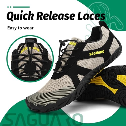 SAGUARO Versatile Minimalist Lightweight Flexible Outdoor Indoor Shoes – Gym Asphalt Beach Mountain, Unisex-Adult