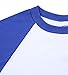 Ola Mari Unisex Kids Raglan Baseball T Shirt Top, XXS, White/Royal