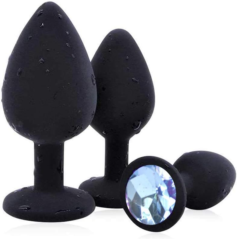 MHTT 3PCS Massage Toys Jeweled Back Massage Toys Blue+Pink+Purple