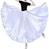 Women Long Tulle Retro Maxi Tea Ankle Length Shiny Skirt for Belly Dancing Dance Costume Cosplay Holiday Weekend Party