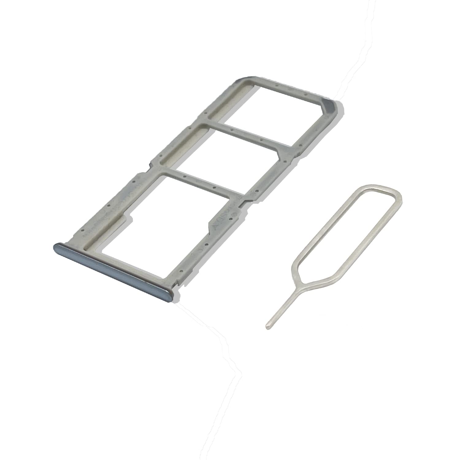 Eonpam Original DUAL SIM Card Slot Tray Holder Replacement for (Oppo A94 5G) Incl SIM Pin (Silver)