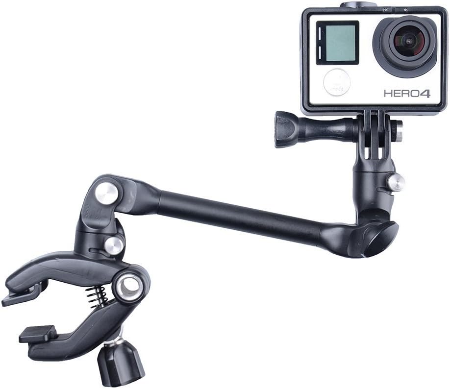 Jam Adjustable Music Stand Mounts Clamp for Guitar Headstock Bass Violin Mic, for GoPro Hero SJCAM XIAOMI