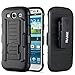 Galaxy S3 Case, RANZ BLACK Rugged Impact Armor Hybrid Kickstand Cover with Belt Clip Holster Case For Samsung Galaxy S3 III i9300