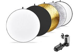 Vivider (TM) 32 inch / 80cm 5-in-1 Collapsible Multi-Disc with Holder Clip Light Photography Reflector with Bag - Translucent