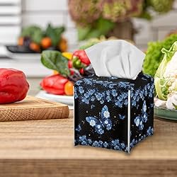 Talayituse Butterfly Daisy Flower Print Tissue Box