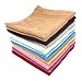 Luxury Cotton WashCloths, (12-Pack, 13 x 13 inches) - Easy Care, Fingertip Towels, Facial Towelettes, Cotton Hand Towels (Light Blue)