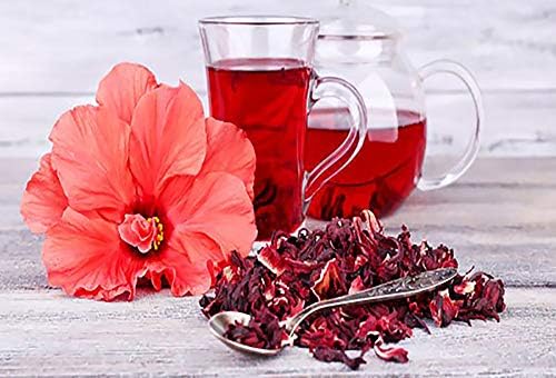 Organic Dried Hibiscus Flowers Premium - Bissap - Organic karkade - 50g - Hecosfair - Infusion - Vegan - Wellbeing - Herbal Tea