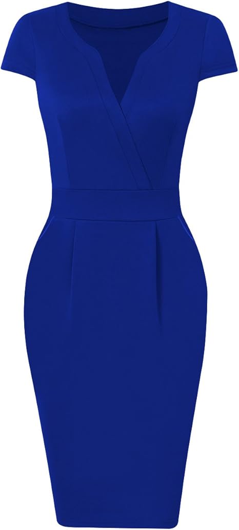 IQYU Blazerkleid Damen - Elegantes Bleistiftkleid Knielang Für Business & Party