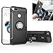Xiaomi Mi A1 / 5X Case, Rotating Ring Mingwei [ 360 ° Kickstand] Carbon Fiber [Dual Shockproof] Protection Cover Compatible with [Magnetic Car Mount] for Xiaomi Mi A1 (Black, Mi A1)