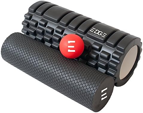 Edge Sports 2 in 1 Foam Roller + Ball | Best for Deep Tissue Muscle Massage, Physio, Yoga & Back Exercise to Roll Muscles, Legs or Calf | Trigger Point Therapy Set for Gym, Fitness, Pilates & Runners
