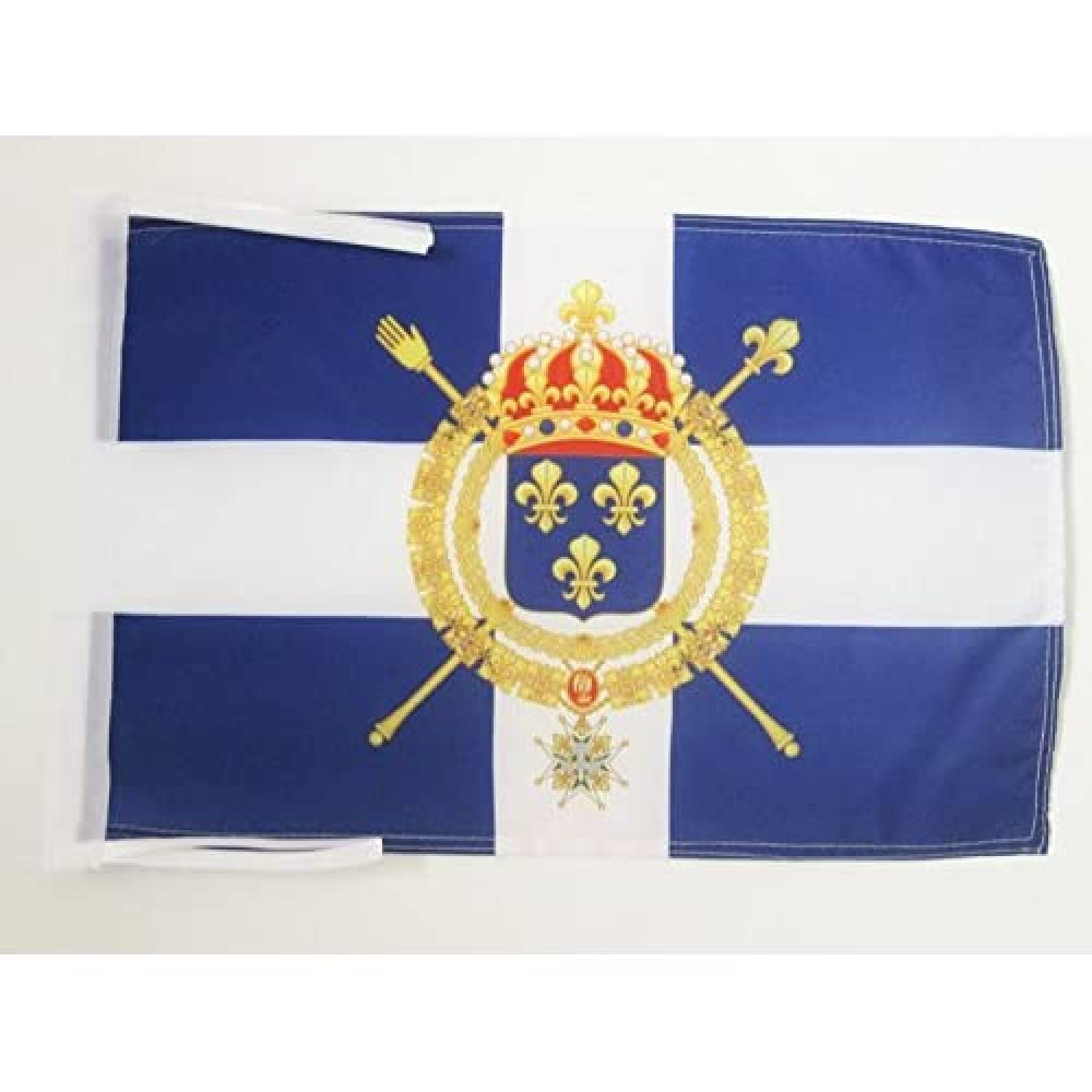 AZ FLAG - Naval civil flag of France XVIII Flag - 18'' x 12'' - 100% Polyester Naval French Kingdom Small Banner with Two Cords - Fade Resistant - Vivid Colors - 18x12 in - 45x30 Cm — image 1