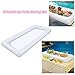 Antner 2 Pack Inflatable Salad Bar Buffet Ice Cooler Beverage Serving Bar with Drain Plug, White