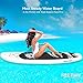 SereneLife Inflatable Stand Up Paddle Board (6 Inches Thick) with Premium SUP Accessories & Carry Bag | Wide Stance, Bottom Fin for Paddling, Surf Control, Non-Slip Deck | Youth & Adult Standing Boat