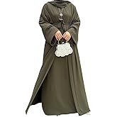 2PCS Women's Muslim Dresses Abaya Islamic Dubai Prayer Dress Robe Long Cardigan Maxi Dress