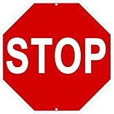 Amazon.com: T&R Large Stop Sign Street Road Sign 18 x 18 Inches ...