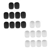 Flameer Pack of 20 Black White Sponge Microphone