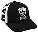 NBA Brooklyn Nets Men's City Name Meshback Flex Fit Hat, Black, Large/X-Large