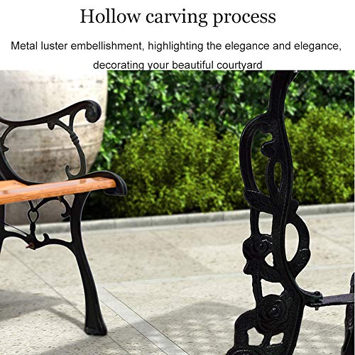 Household items Gartenbank Massivholztisch und Stuhlkombination, Hartholzhausbalkon-Parkbank im Freien, Wetterfester… – Bild 6