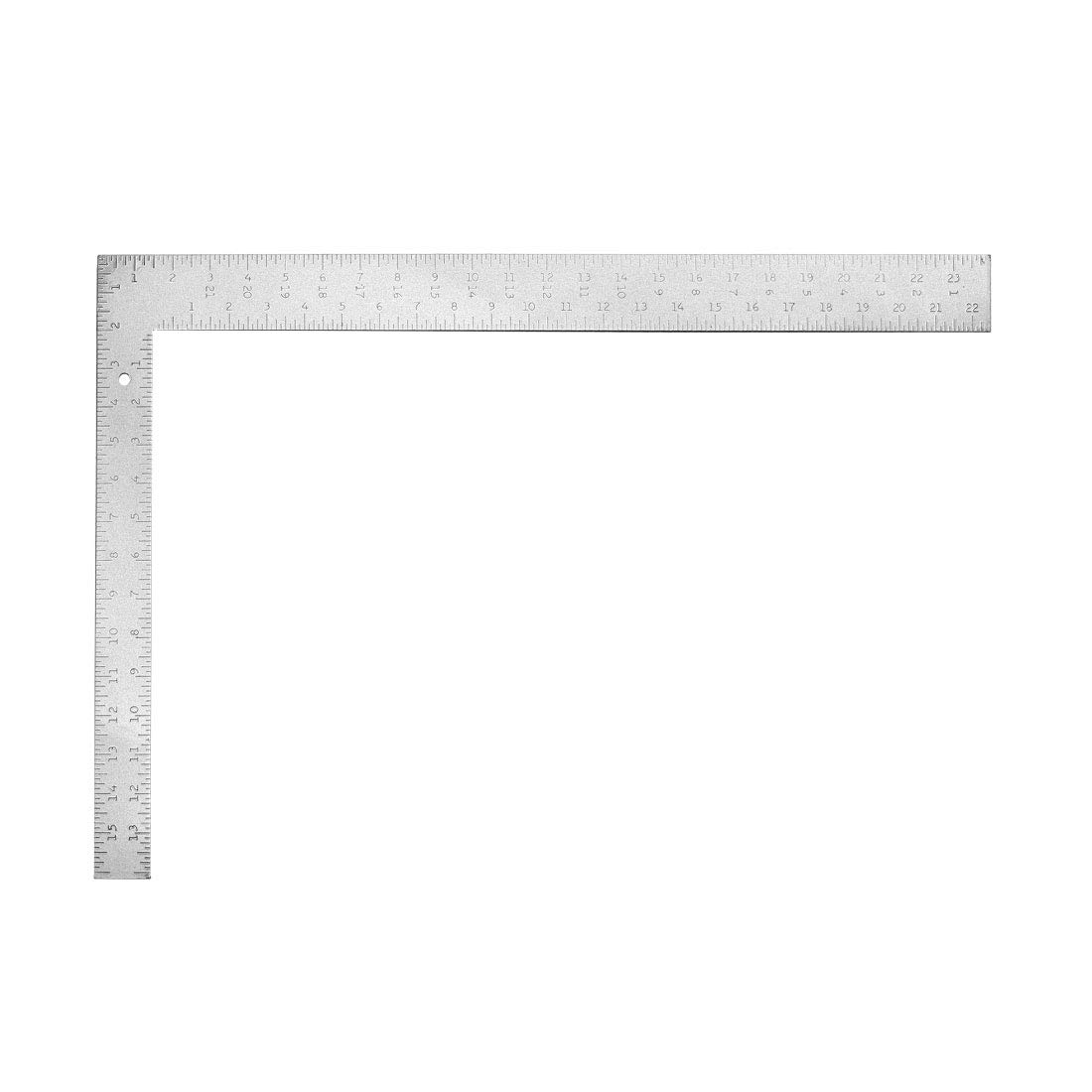 uxcell L Square 400x600mm/16x24inch Steel Metric Inch Double Scale 90 Degree Dual Side Angle Ruler Measuring for woodworker Engineer