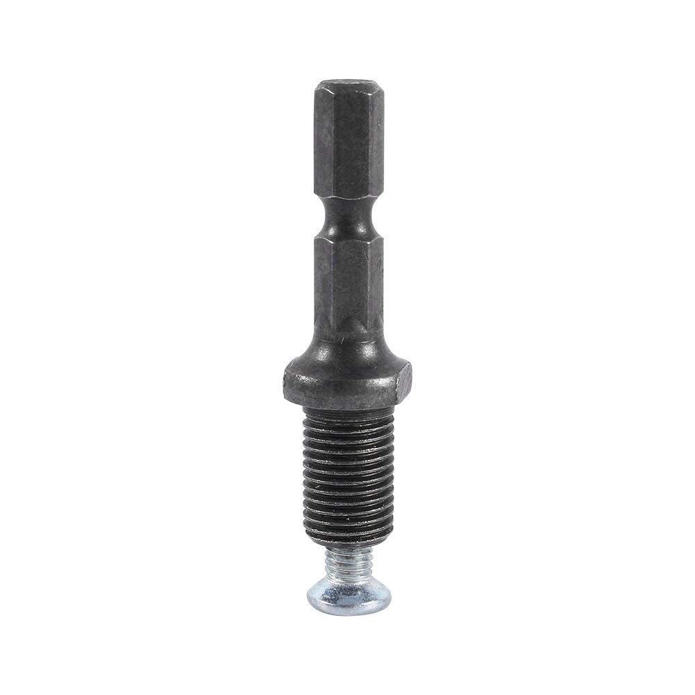 Electric Hammer Drill Chuck Adapter, Hex Shank Adapter, 3/8"-24UNF with 1/4 Hex Thread Screw