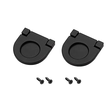 Amazon.com: zxhao negro inoxidable empotrada dedo tiradores ...