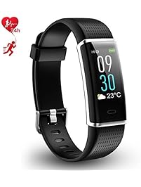 AGKupel Fitness Tracker, Activity Tracker Watch Smart Bracelet Heart Rate Monitor, Color Touch Screen Smart Wristband Calorie Counter Pedometer Sleep Monitor, Waterproof Sport Smart Band