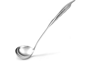 Zulay Premium 12 Inch Stainless Steel Ladle with Comfortable Grip - Soup Ladle with Long Handle and Ample Bowl Capacity Perfe