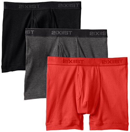 2(X)IST MENS ESSENTIAL COTTON 3 PACK BOXER BRIEF