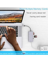IkERSY   Adaptador de USB C 11 en 1 con puerto de carga PD, 4 K USB C a HDMI, 2 puertos USB3.0 3 USB 2.0, lector de tarjetas microSD SDXC compatible con MacBook Air 2018 MacBook Pro, Nintendo Switch y más