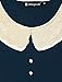 Allegra K Women Peter Pan Collar 3/4 Sleeve Casual Short Shift Dress, Small, Dark Blue
