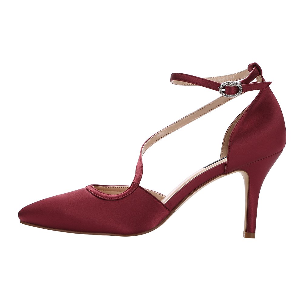 ERIJUNOR E1706 Women Comfortable Mid Heel Ankle Strappy ERIJUNOR E1706 Women Comfortable Mid Heel Ankle Strappy