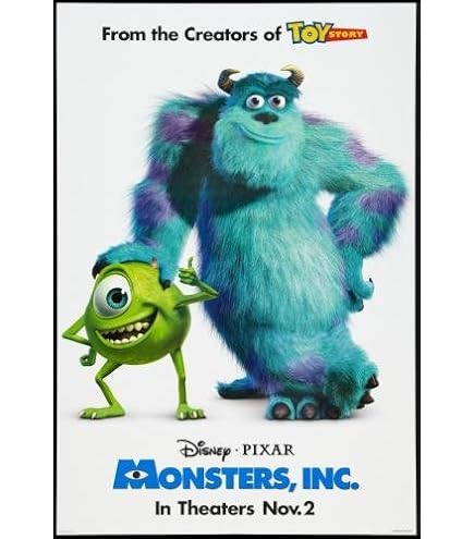 Amazon.com: Monsters Inc Movie Poster #01 24x36in: Prints: Posters