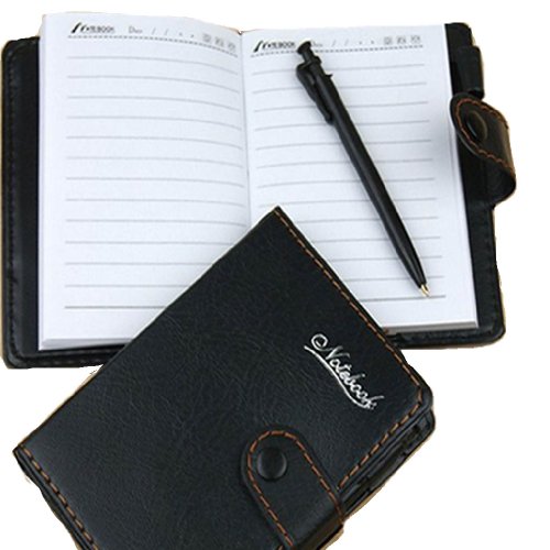 YOYOSTORE 1 Black Cute Mini Stationery Diary Book Notepad Notebook Pocketbook Note with Ballpen