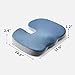 jiaao Coccyx Seat Cushion - Orthopedic Memory Foam Cushion for Tailbone, Sciatica, Back Pain Relief | Office Chair & Car Seat, Washable Cover (U Shape)