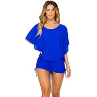 knee length dresses for ladies BOAT NECK DOLMAN SLEEVE SIDE RUCHED WAIST TIE MINI DRESS  Riah Fashion