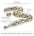 Jstyle Stainless Steel Male Chain Necklace Byzantine Bracelet for Men Jewelry Sets 8.5 Inch Bracelet