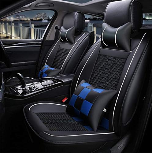 DIELIAN Luxury PU Leather Auto Car Seat Covers 5 Seats Full Set Universal Fit