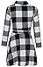 FANCYINN Women Long Sleeve Plaid Pattern Tunic Tops Shirt Casual Dress