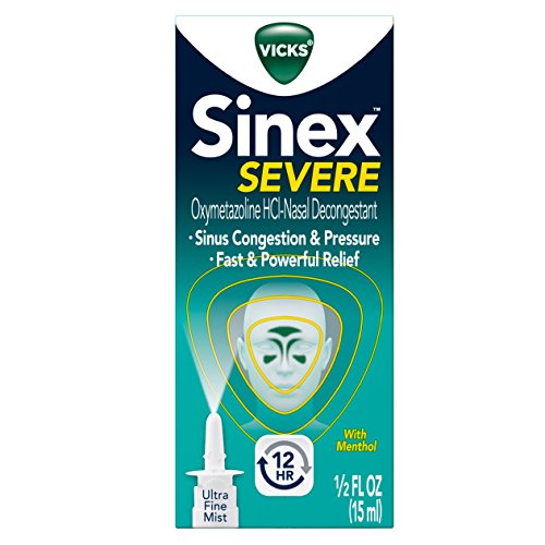 Vicks Sinex SEVERE Sinus and Nasal Spray, Ultra Fine Mist, 0.5 Fl Oz