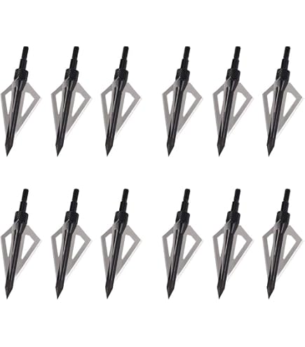 Apro-outdoor 12-Pack Crossbow Bolts - 8mm Fiberglass Arrows, Flat Nock, 100 Grain Field Points, Red