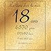 Le livre d'or de mes 18 ans, 6570 jours, ...: Thème gold, livre à personnaliser pour anniversaire - 21x21cm 75 pages (French Edition) by Arthur Tigul