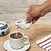 HIC Kitchen Mini Cow Creamer with Handle, Fine White Porcelain, 2-Ounce