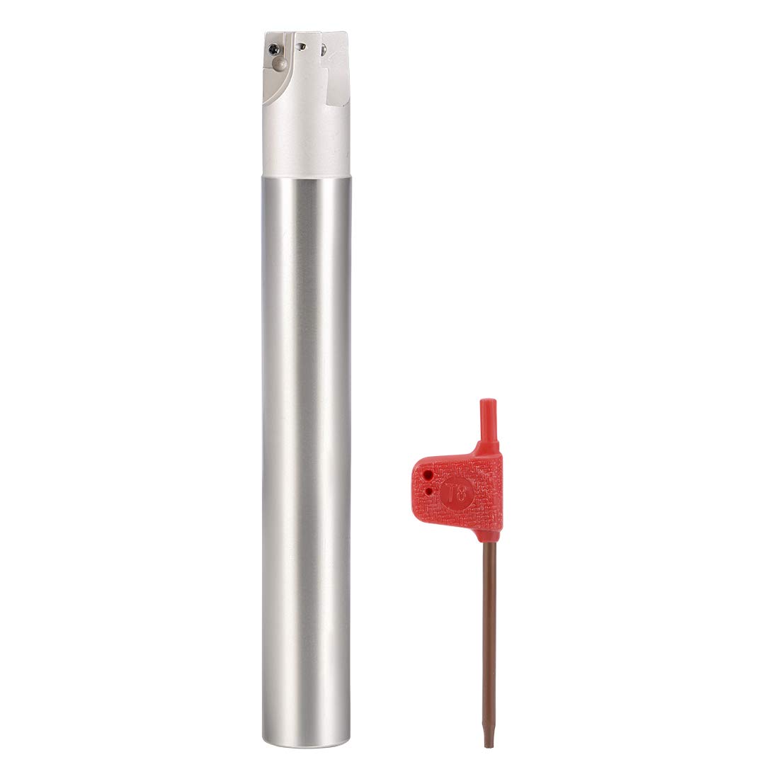 Sourcingmap 1" x 8" Indexable End Mills 3 Flute 90 Degree BAP300R R0.8 for APMT1135 Insert