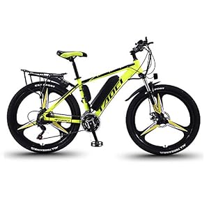AKEZ Electric Bikes for Adult, Mens Mountain Bike, Magnesium Alloy Ebikes Bicycles All Terrain,26″ 36V Removable Lithium-Ion Battery Bicycle Ebike, for Outdoor Cycling Travel Work Out