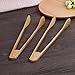 Longay 2PCS Handmade Tong Bamboo Food Toaster Tongs Wooden Salad Cake Snack Clip Grip Bread BBQ Tong Clamp Cooking Utensils