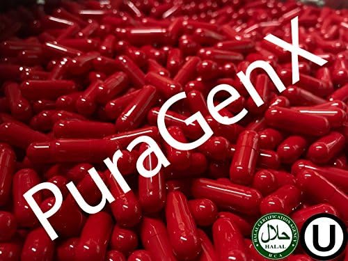 1000 EMPTY GELATIN COLOR CAPSULES - RED - SIZE 00 - (KOSHER) US QUALITY