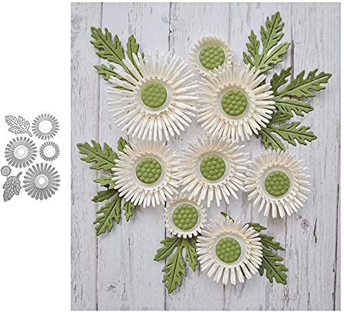 Cute Flower Leaf Metal Die Cuts，Flower Leaf Party Festival Invitation Card Cutting Dies Cut Stencils for DIY Scrapbooking Photo Album Decorative Embossing Paper Dies for Card Making Template