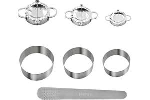 3-in-1 Stainless Steel Dumpling Maker Set – Professional Dumpling Press & Empanada Mold with 3 Sizes (2.95", 3.35", 3.74") | 