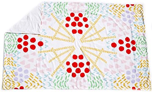 Tinseltot Plush Velvety 'Arts & Crafts' Machine Washable, Non-Toxic Playmat and Protective Rug Slipcover, 4' x 6'